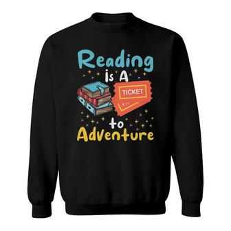 Reading Adventure Library Student Teacher Book Bookaholic Sweatshirt | Mazezy