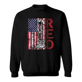 Red Friday Military Remember Everyone Deployed Us Army Retro Sweatshirt | Mazezy