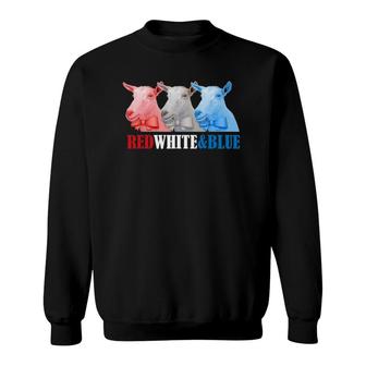 Red White & Blue Goat Tee Funny 4Th Of July Sweatshirt | Mazezy