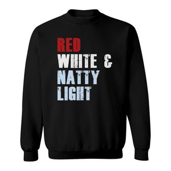 Red White & Natty-Light For Mens Womens Beer Lover Sweatshirt | Mazezy