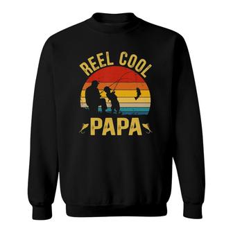Reel Cool Papa Funny Fishing Father's Day Sweatshirt | Mazezy CA