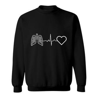 Respiratory Therapy Heartbeat Respiratory Therapist Gift Sweatshirt - Thegiftio UK