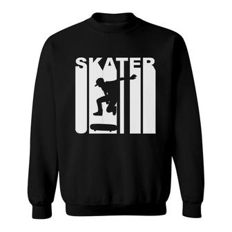 Retro 1970s Skater Skateboarding Sweatshirt | Mazezy