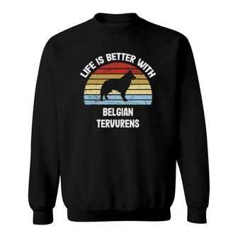 Retro Belgian Tervuren Dog Gift Sweatshirt | Mazezy
