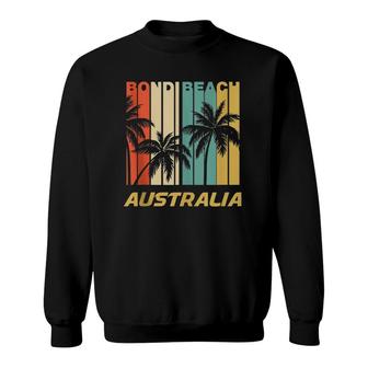 Retro Bondi Beach Australia Palm Trees Vacation Sweatshirt | Mazezy