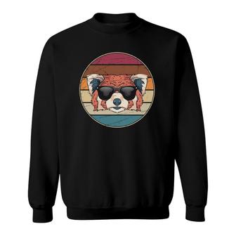 Retro Cool Wildlife Animal Lover Kids Gift Funny Red Panda Sweatshirt | Mazezy