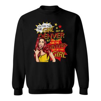 Retro Girl From Denver Comic Style Denver Girl Sweatshirt | Mazezy