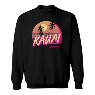 Retro Kauai Hawaii Beach Sunset Sweatshirt | Mazezy