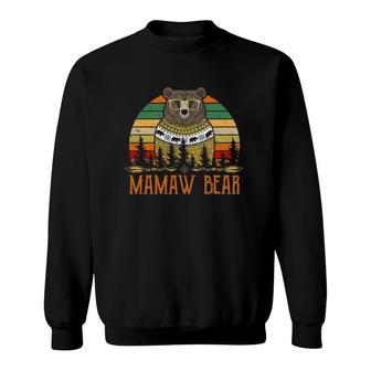 Retro Mamaw Bear Matching Family Funny Fathers Day Sweatshirt | Mazezy DE