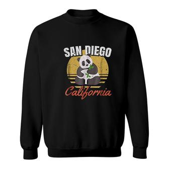 Retro Panda Zoo California State Sweatshirt | Mazezy