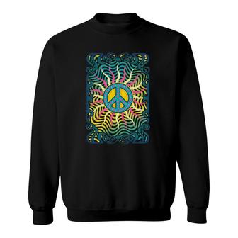 Retro Peace Vintage 60'S 70'S Hippie Gift Tie Dye Sweatshirt | Mazezy