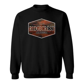 Retro Ridgecrest California Highway Sweatshirt | Mazezy