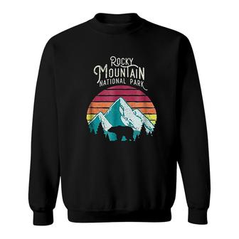 Retro Rocky Mountain National Park Colorado Bear Sweatshirt | Mazezy