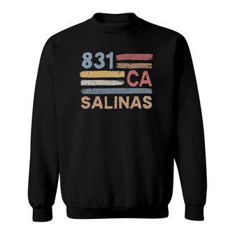 Retro Salinas Area Code 831 Residents State California Sweatshirt | Mazezy