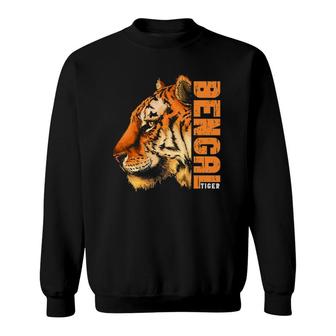 Retro Vintage Bengal Tiger Face Wild Tiger Face Sweatshirt | Mazezy