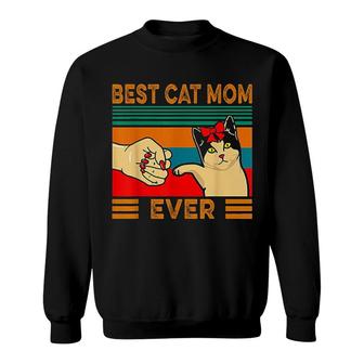 Retro Vintage Best Cat Mom Ever Mummy Cat Shirt Mothers Day Sweatshirt - Thegiftio UK