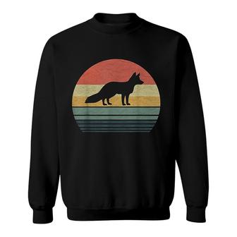 Retro Vintage Fox Gift For Family Love Animals Sweatshirt - Thegiftio UK