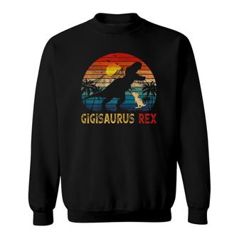 Retro Vintage Gigisaurus Rex Gifts Family Mother's Day Sweatshirt | Mazezy