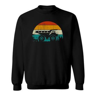 Retro Vintage Sunset Excavator Kids Dump Construction Truck Sweatshirt | Mazezy UK
