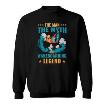 Retro Wakeboard Water Sport Born To Wake Sweatshirt | Mazezy