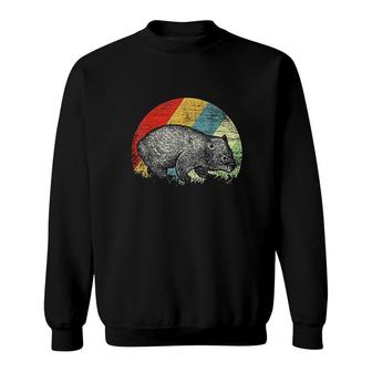 Retro Wombat Art Sweatshirt | Mazezy