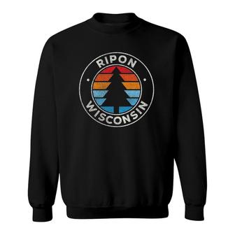 Ripon Wisconsin Wi Vintage Graphic Retro 70'S Sweatshirt | Mazezy