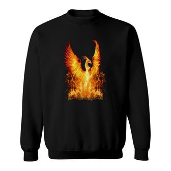 Rising Phoenix Fire Fenix Inspiration Motivation Gift Sweatshirt | Mazezy