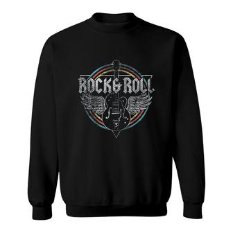 Rock And Roll Guitar Wings Music Sweatshirt | Mazezy