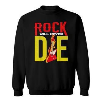 Rock And Roll Metal Music Guitar Sweatshirt | Mazezy