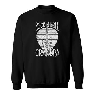 Rock N Roll Grandpa Guitar Sweatshirt | Mazezy
