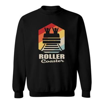 Rollercoaster Theme Park Vintage Roller Coaster Sweatshirt | Mazezy