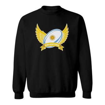 Rugby Argentina - Argentine Rugby Ball With Wings Sweatshirt | Mazezy