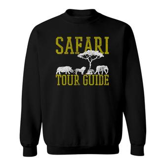 Safari Tour Guide Africa Rhino Lion Elephant Kenya Tanzania Sweatshirt | Mazezy