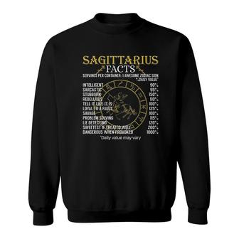 Sagittarius Facts Zodiac Sign Sweatshirt | Mazezy