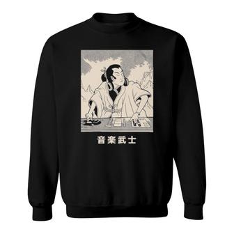 Samurai Dj Japanische Animeillustration Sweatshirt | Mazezy