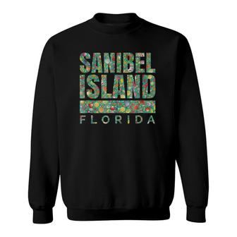 Sanibel Island Fl Seashell Medley Sweatshirt | Mazezy