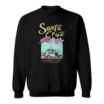 Santa Cruz California Surf Van Vintage Surfing Sweatshirt | Mazezy
