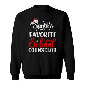 Santa's Favorite School Counselor Christmas Santa  Sweatshirt