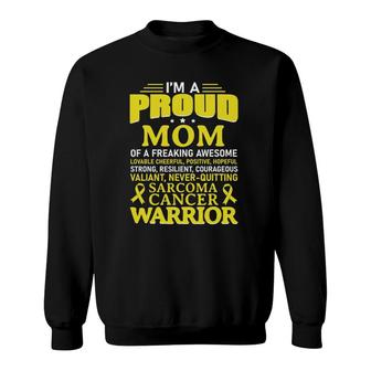 Sarcoma Cancer Awareness Survivor Ribbon Mom Women Sweatshirt | Mazezy