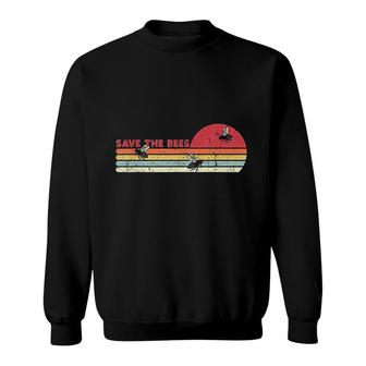 Save The Bees Retro Style Climate Change Sweatshirt | Mazezy