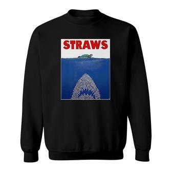 Save The Sea Turtles Conservation Straws Sweatshirt | Mazezy