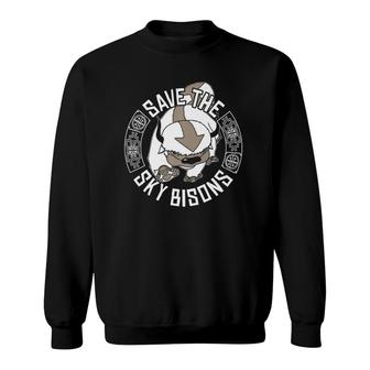 Save The Sky Bisons' Bison Center Premium Sweatshirt | Mazezy