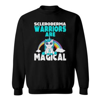 Scleroderma Awareness Disease Warriors Are Magical Unicorn Sweatshirt | Mazezy