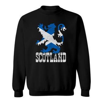 Scotland Vintage Lion Scottish Flag Pride Gift Uk Sweatshirt | Mazezy