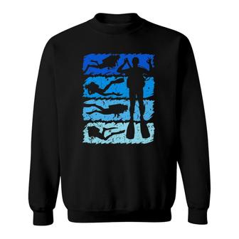 Scuba Diving Vintage Retro Scuba Diver Dive Sweatshirt | Mazezy