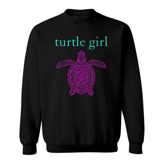 Sea Turtle Girl Attitude Southern Ocean Simply Beach Lover Sweatshirt | Mazezy