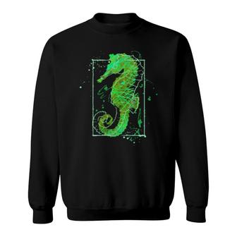 Seahorse Diver Beach Sweatshirt | Mazezy