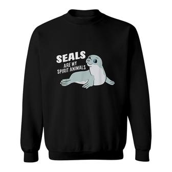 Seals Are My Spirit Animal Funny Seals Lover Sweatshirt - Thegiftio