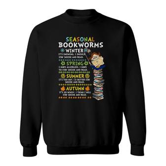 Seasonal Bookworms Moods Reading Book Lover Librarian Reader Sweatshirt | Mazezy