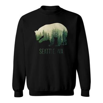 Seattle Bear State Of Washington Pacific Nw Wildlife Sweatshirt | Mazezy AU
